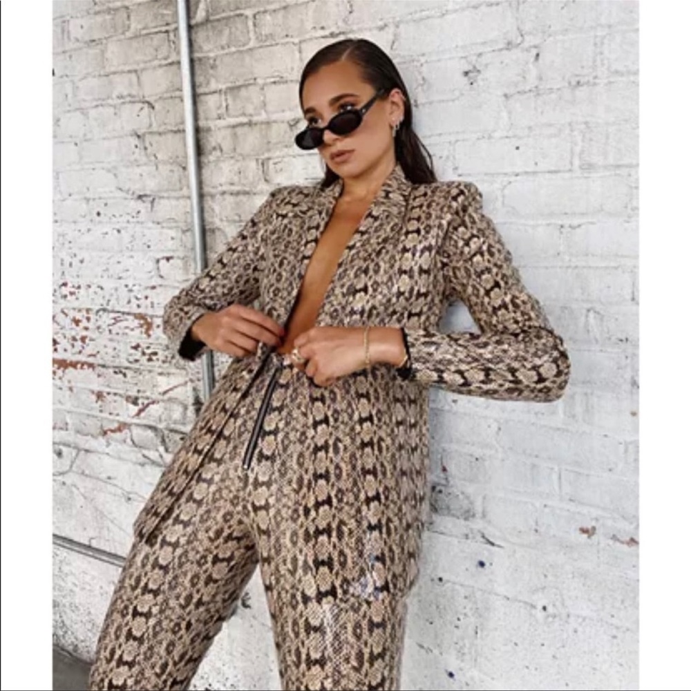 Weworewhat snakeskin print blazer